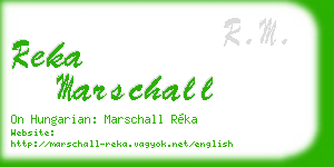 reka marschall business card