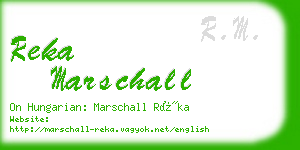 reka marschall business card